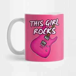 Female Electric Guitarist This Girl Rocks Mug